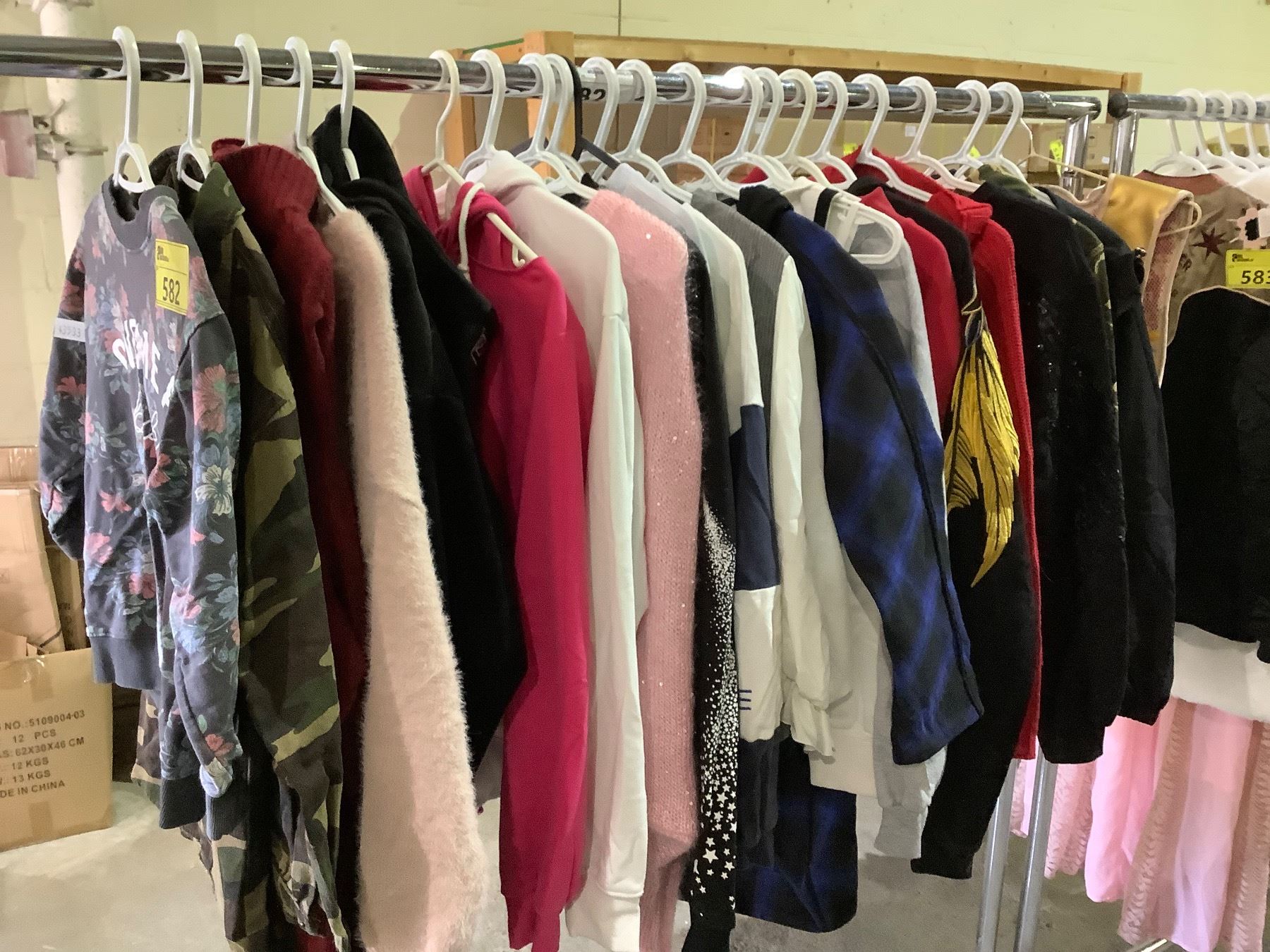 RACK OF ASSORTED CLOTHING (RACK NOT INCLUDED) - Able Auctions