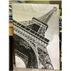 Image 2 : 2 PIECES OF ART; EIFFEL TOWER 55X79" & ABSTRACT 35-1/2X48"