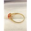 Image 2 : 14K RING SET WITH ORANGE STONE SIZE 6