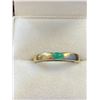 Image 1 : 14K RING SET WITH GREEN STONE SIZE 7