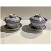 Image 2 : PAIR OF BLUE AND WHITE TEA CUP SETS