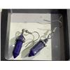 Image 2 : PAIR OF LAPIS LADY'S EARRINGS