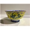 Image 4 : YELLOW GROUND BLUE AND WHITE DRAGON BOWL