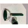 Image 2 : SPINACH GREEN JADE ROLLER AND RING