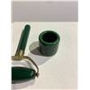 Image 3 : SPINACH GREEN JADE ROLLER AND RING