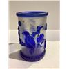 Image 2 : COBALT BLUE PEKING GLASS BRUSH POT