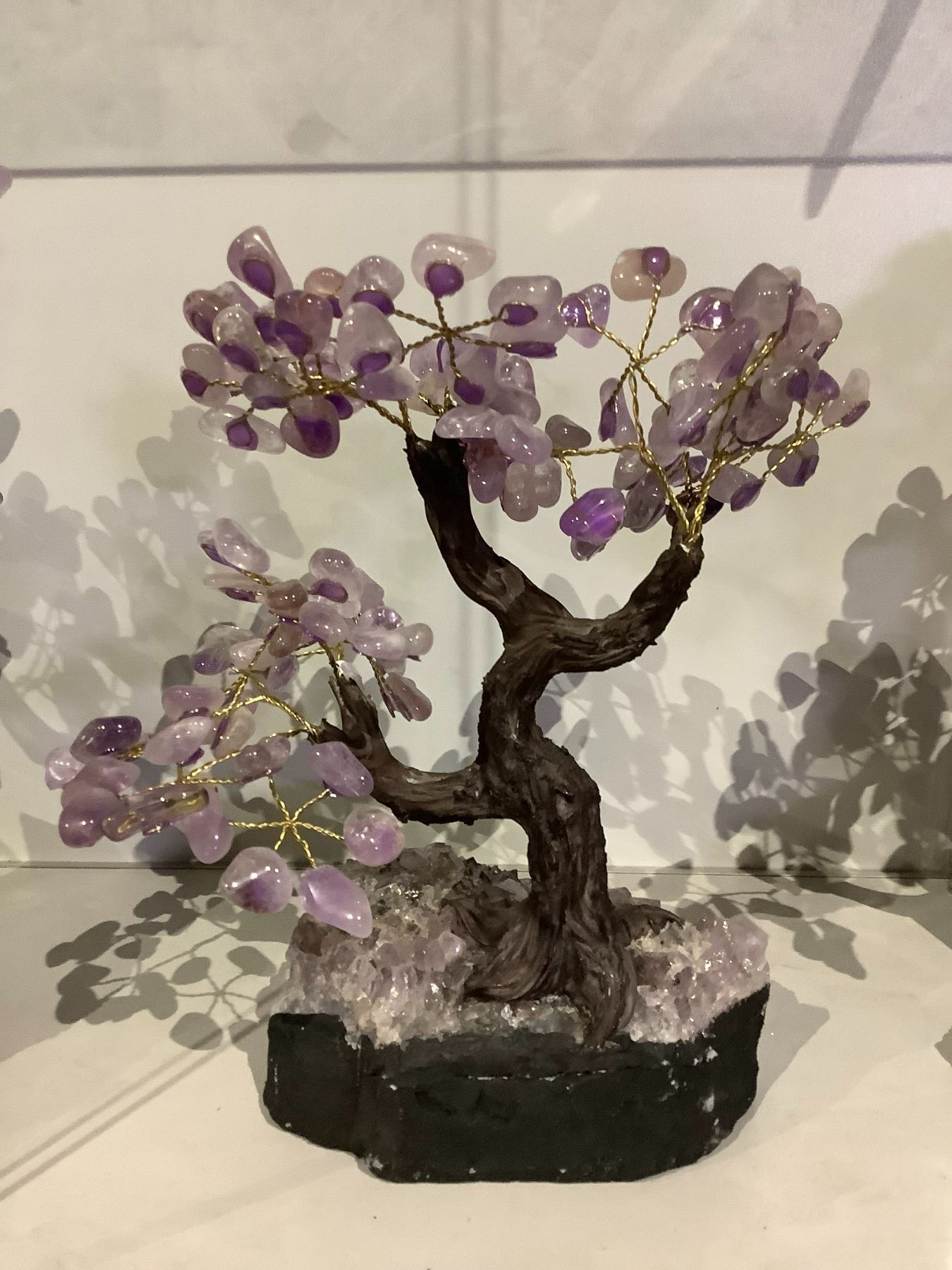 AMETHYST TREE ON AMETHYST GEODE BASE RETAIL $2200.00 APPROX 10X6X4 ...