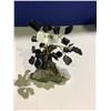 Image 2 : BLACK TOURMALINE CRYSTAL TREE SMALL ON AMETHYST GEODE BASE RETAIL $249.51 APPROX 4-1/2X2-1/2X1"