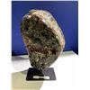 Image 2 : AMETHYST GEODE BRAZIL ON METAL STAND RETAIL $2249.51 APPROX 7-1/2X5X2"