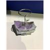 Image 2 : AMETHYST GEODE BRAZIL CANDLE HOLDER RETAIL $389.51 APPROX 4-1/2X4-1/2X3"