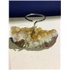 Image 2 : CITRINE GEODE BRAZIL CANDLE HOLDER RETAIL $389.51 APPROX 4X6X3"