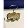 Image 2 : CITRINE GEODE BRAZIL CANDLE HOLDER RETAIL $389.51 APPROX 4X4-1/2X3"