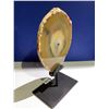 Image 2 : AGATE SLICE ON METAL STAND- AGATE SIZE APPROX 6X8- RETAIL $3498.51