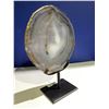 Image 2 : AGATE SLICE ON METAL STAND- AGATE SIZE APPROX 7X7.5- RETAIL $1498.51