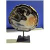 Image 2 : AGATE SLICE ON METAL STAND- AGATE SIZE APPROX 8X7"- RETAIL $3498.51