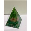 Image 2 : ORGONITE MALACHITE PYRAMID 2.5 X 3" RETAIL $189.51