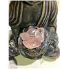 Image 2 : ROSE QUARTZ BUDDHA STATUE APPROX 9" TALL RETAIL $889.51