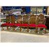 Image 1 : 6 MATCHING WICKER BACK RED DINING CHAIRS