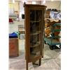 Image 2 : THE BELL FURNITURE COMPANY ANTIQUE CURVED GLASS FRONT CORNER CURIO CABINET APPROX 58.5 X 32"