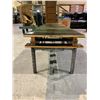 Image 2 : INDUSTRIAL-STYLE COFFEE TABLE, METAL LEGS WITH WOOD EPOXY RESIN TOP WITH DURABLE RUBIO OIL FINISH