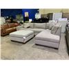 Image 2 : THOMASVILLE 2-PIECE SECTIONAL SOFA WITH OTTOMAN APPROX 123 X 80"