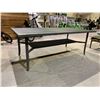 Image 1 : ALUMINUM PATIO TABLE APPROX 80 X 42"