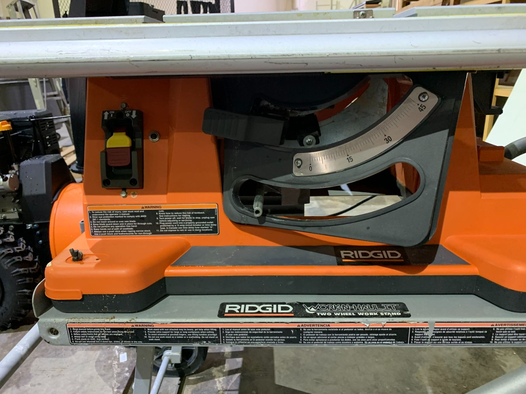*MAY BE MISSING PARTS OR REQUIRE REPAIR* RIDGID WORK-N-HAUL IT 10 -INCH ...