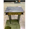 Image 2 : INDUSTRIAL STYLE END TABLE, METAL LEGS WITH WOOD EPOXY RESIN TOP WITH DURABLE RUBIO OIL FINISH