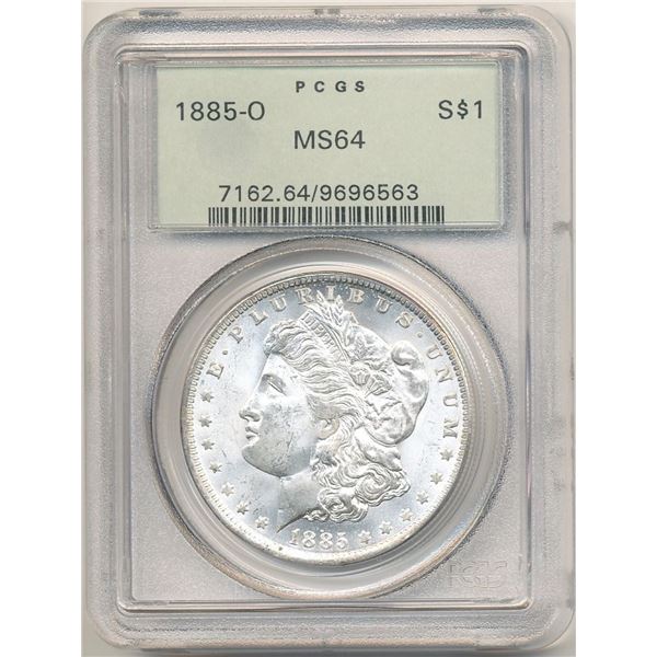 1885-O Morgan Silver Dollar PCGS MS64 OGH
