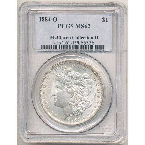 1884-O Morgan Silver Dollar PCGS MS62