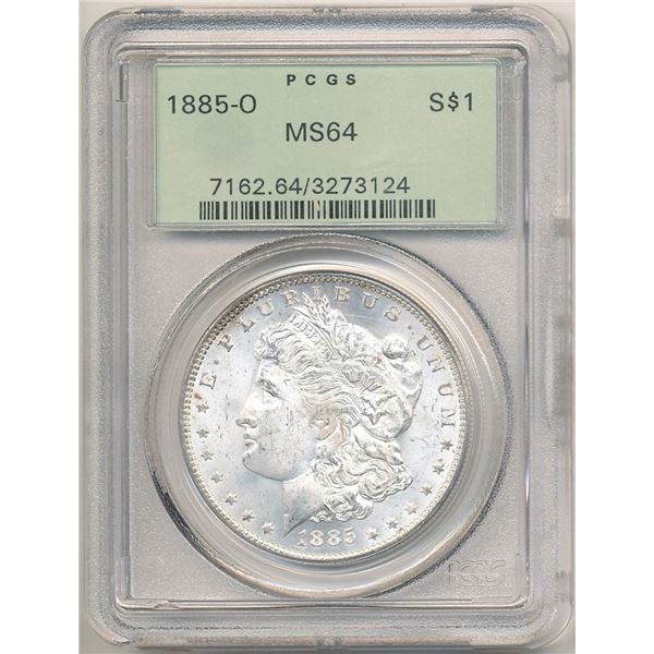 1885-O Morgan Silver Dollar PCGS MS64 OGH