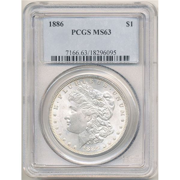 1886 Morgan Silver Dollar PCGS MS63