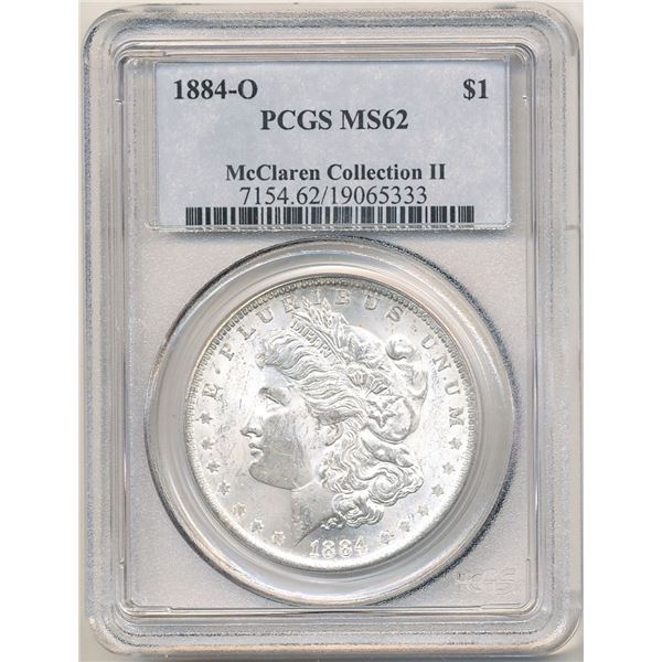 1884-O Morgan Silver Dollar PCGS MS62