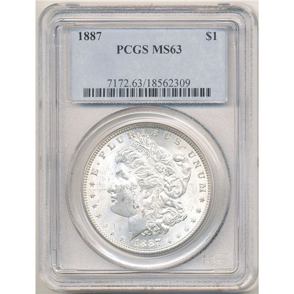 1887 Morgan Silver Dollar PCGS MS63