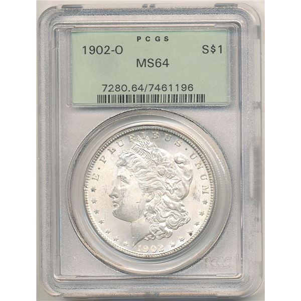 1902-O Morgan Silver Dollar PCGS MS64 OGH