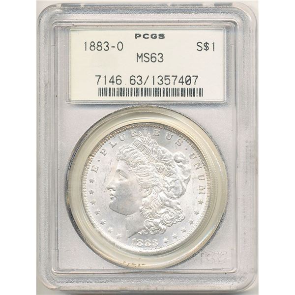 1883-O Morgan Silver Dollar PCGS MS63 OGH