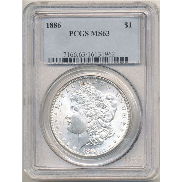 1886 Morgan Silver Dollar PCGS MS63
