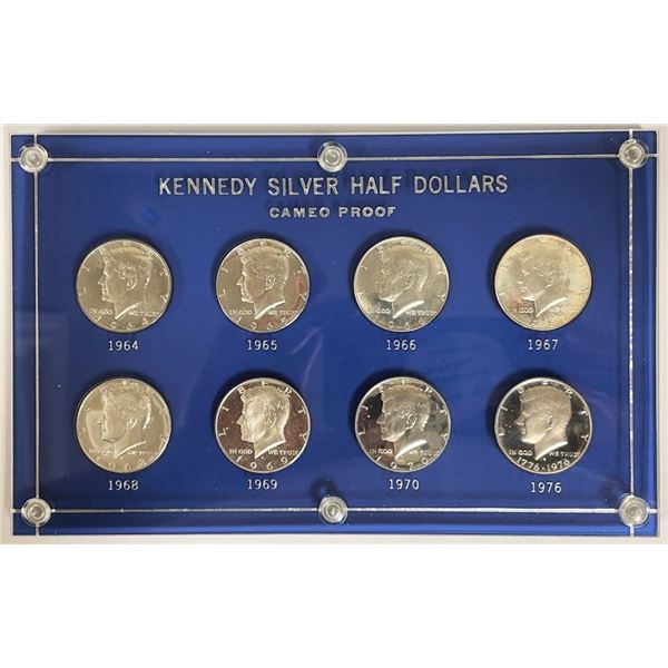 1964-1976 Kennedy Proof Silver Half Dollar (8-coins)