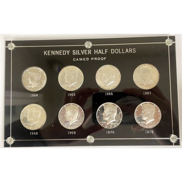 1964-1976 Kennedy Proof Silver Half Dollar (8-coins)