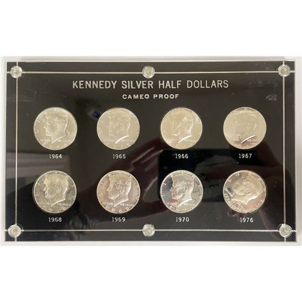 1964-1976 Kennedy Proof Silver Half Dollar (8-coins)