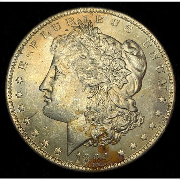 Rusty 1884-O Morgan Silver Dollar MS63 Details