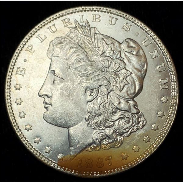Rusty 1887 Morgan Silver Dollar MS64 Details