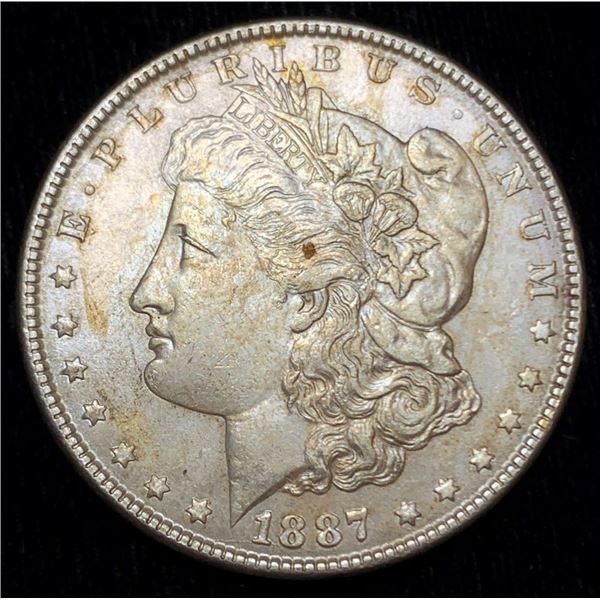 Rusty 1887 Morgan Silver Dollar MS64 Details