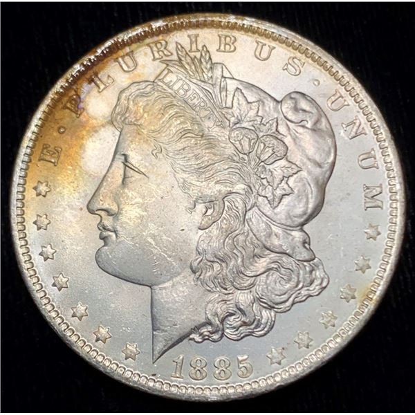 Rusty 1885-O Morgan Silver Dollar MS64 Details