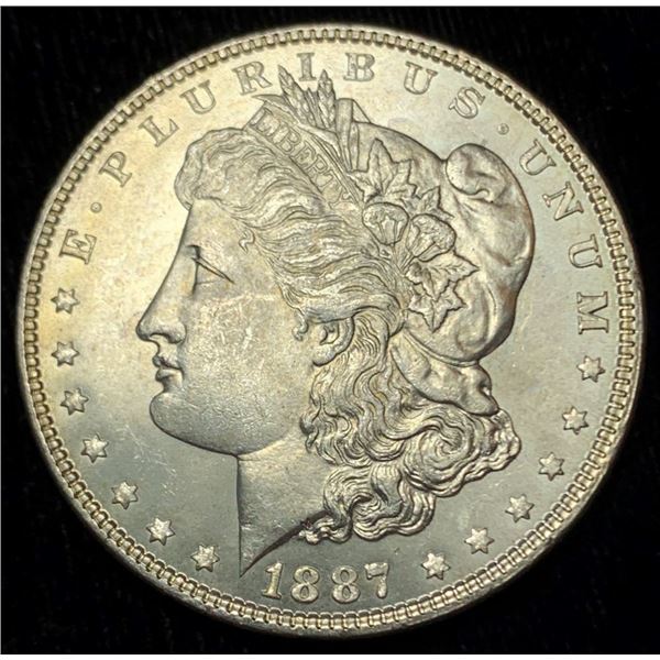 Rusty 1887 Morgan Silver Dollar MS65 Details