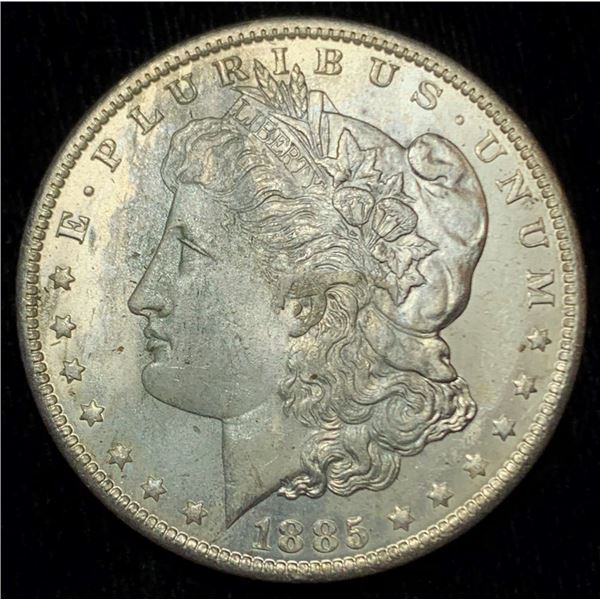 Rusty 1885-O Morgan Silver Dollar MS65 Details