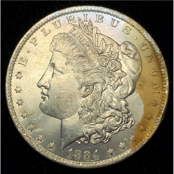 Rusty 1884-O Morgan Silver Dollar MS65 Details