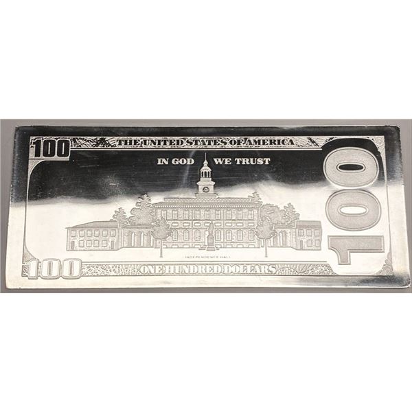 $100 Federal Reserve Note Design 4 ozt .999 Silver