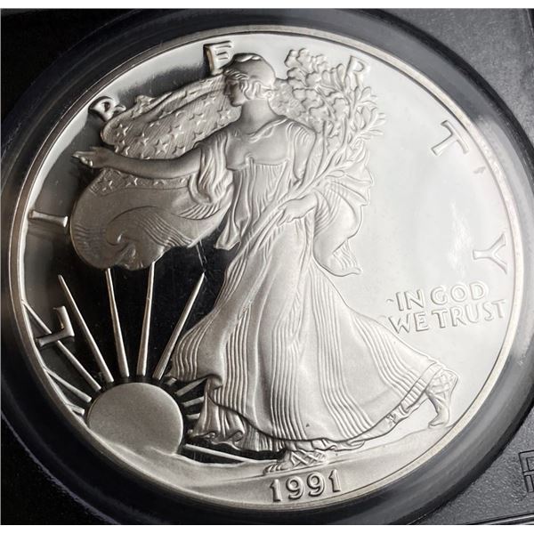 1991-S American Silver Eagle PCGS PR69 DCAM