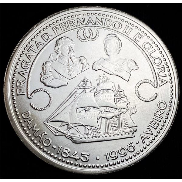 1996 Portugal 50% Silver 1,000 Escudos .45 ozt ASW BU